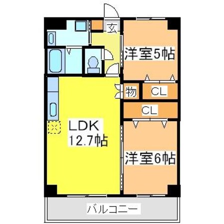 グランオーク東広島駅前の物件間取画像